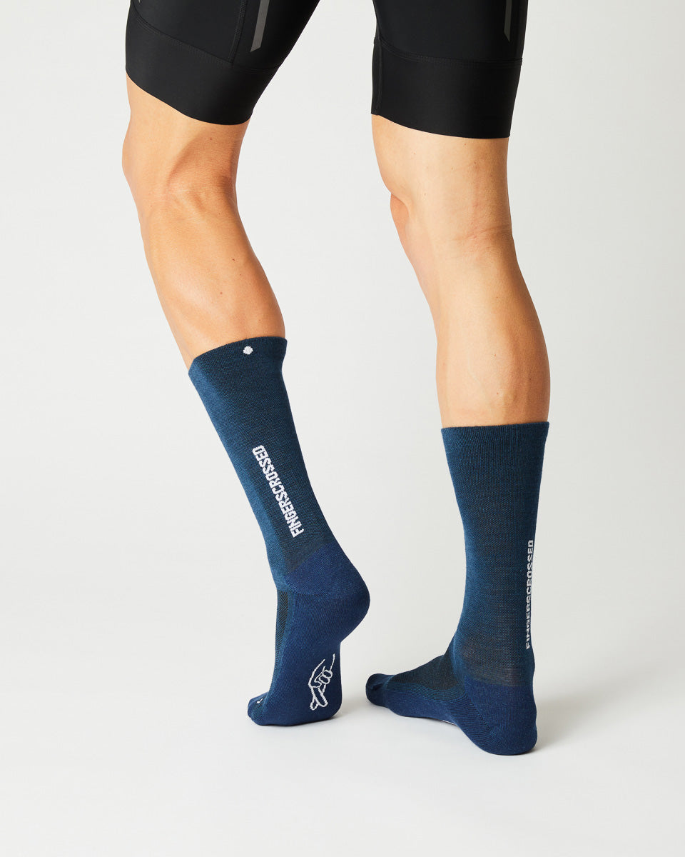 FINGERSCROSSED Light Merino Silk Socks Blue