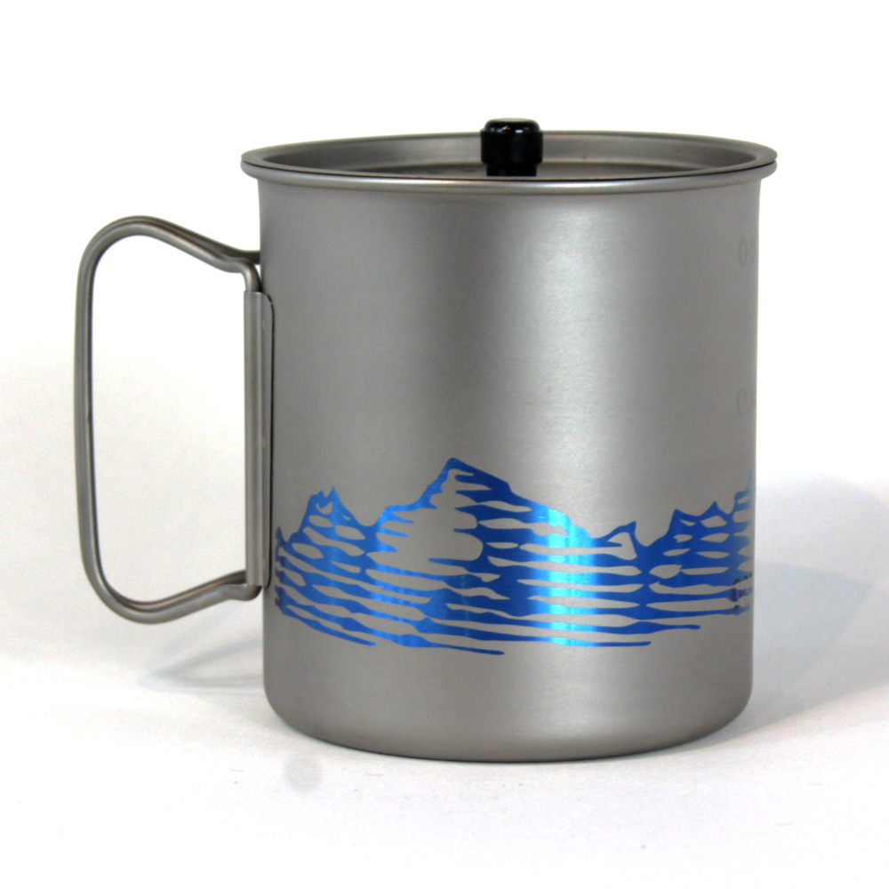 Vargo Ti-Lite 750 Titanium Camp Mug - Maroon Bells Design