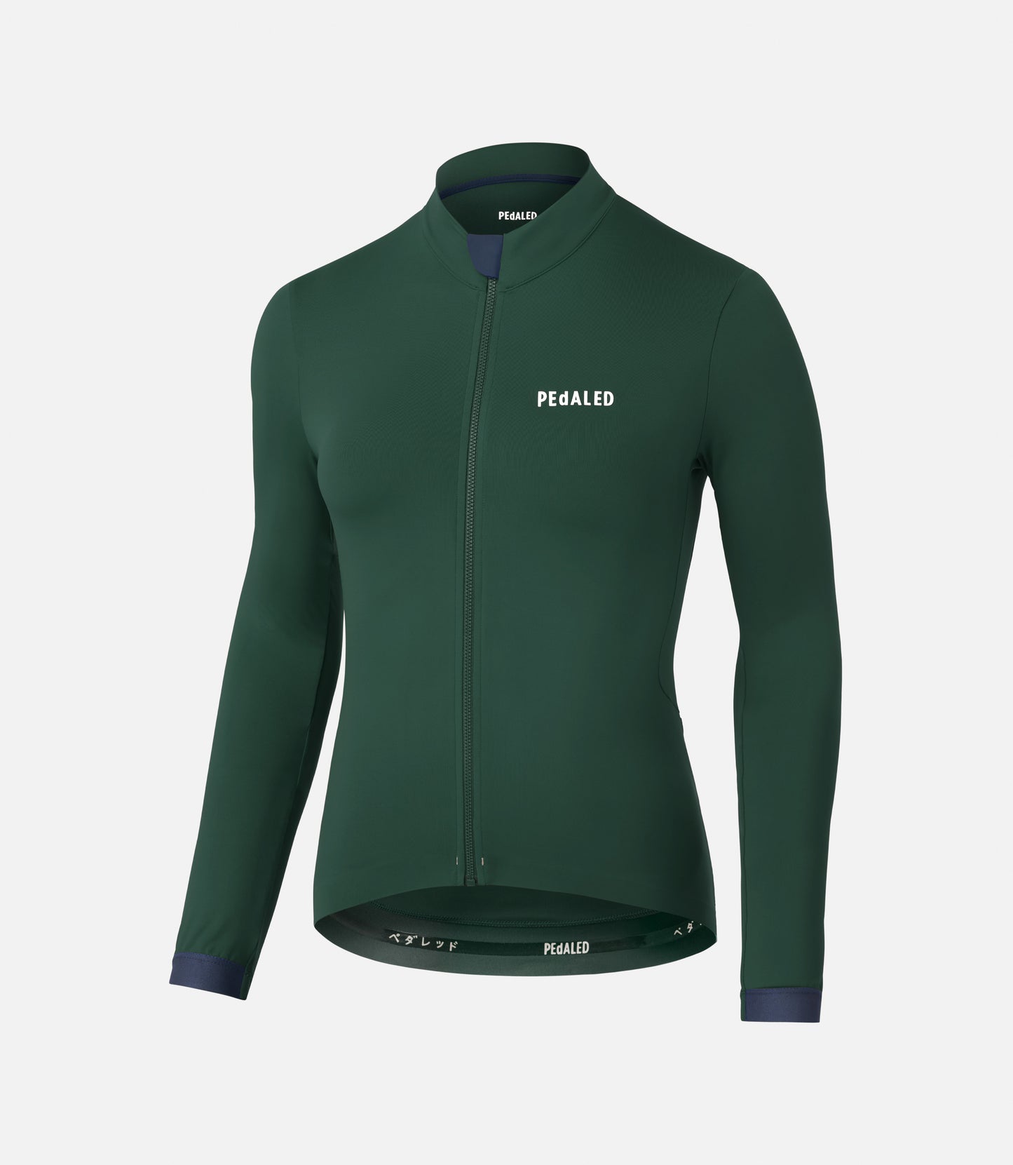 PEdALED WOMEN'S ESSENTIAL LONG SLEEVE JERSEY - DARK GREEN