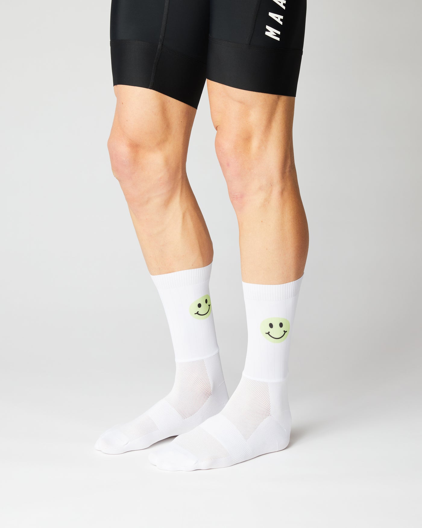 FINGERSCROSSED Aero Logo Socks Smiley White Neon