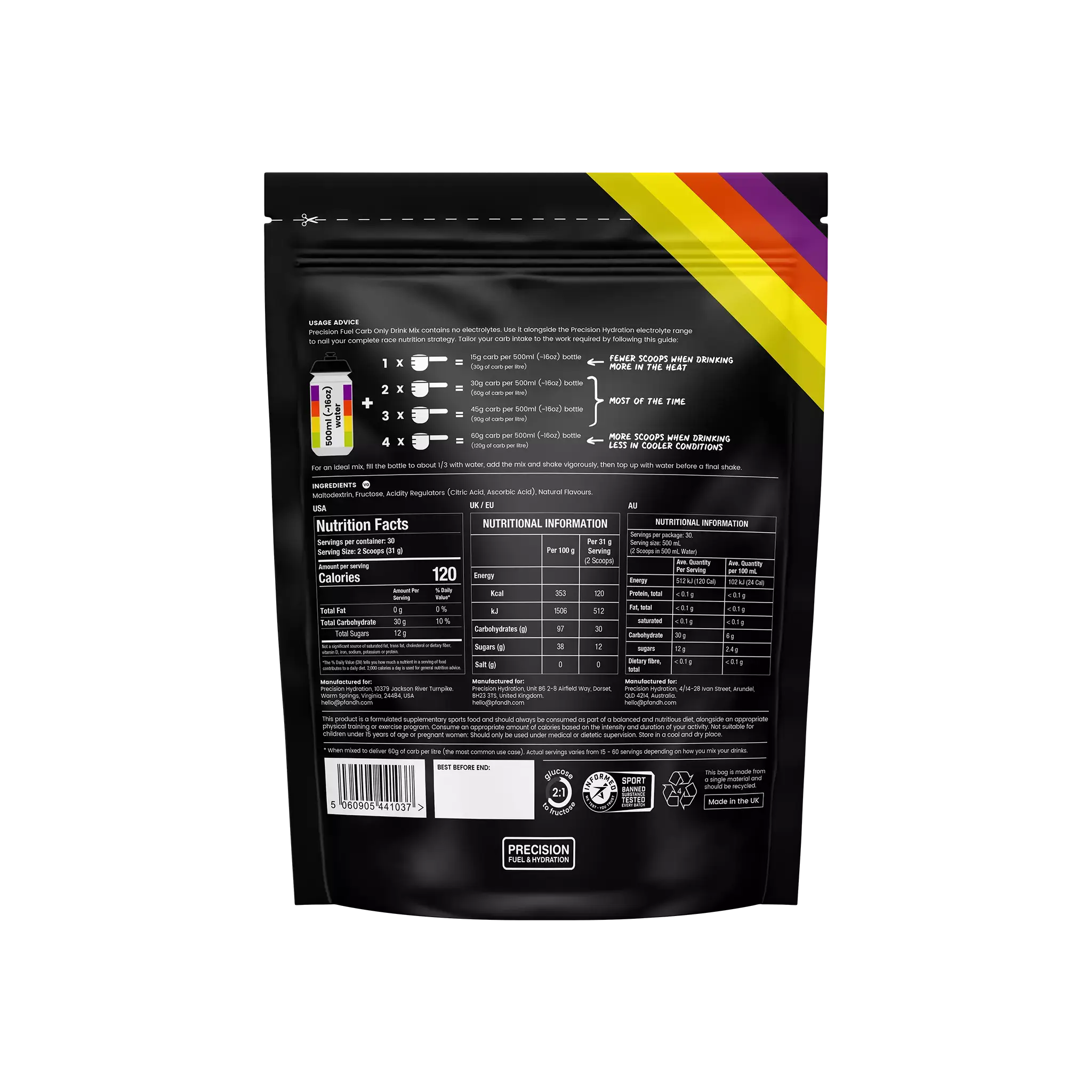 PF&H Precision Fuel Carb Only Drink Mix