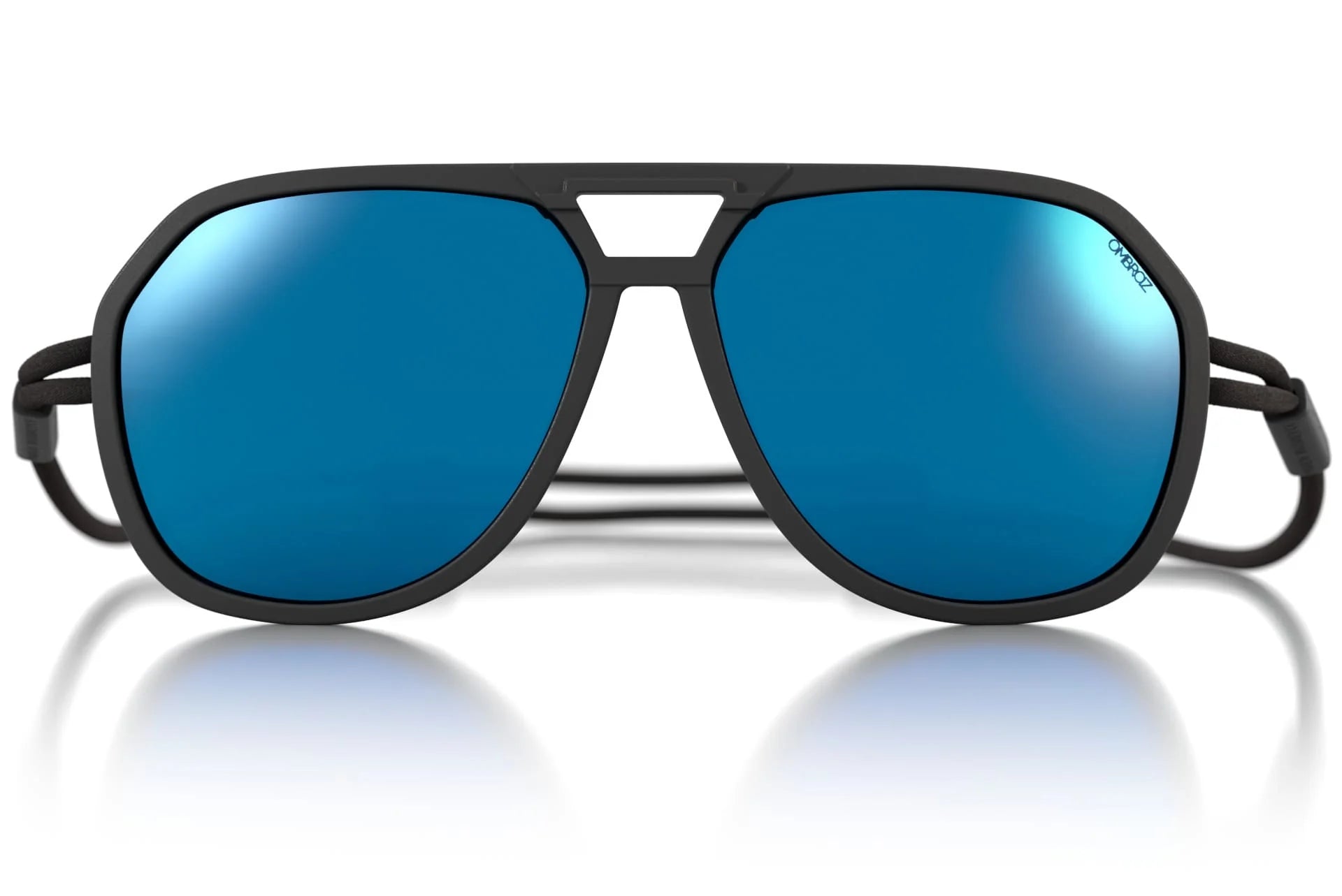 Ombraz Classics / Charcoal / Polarized Grey with Blue Mirror Lens