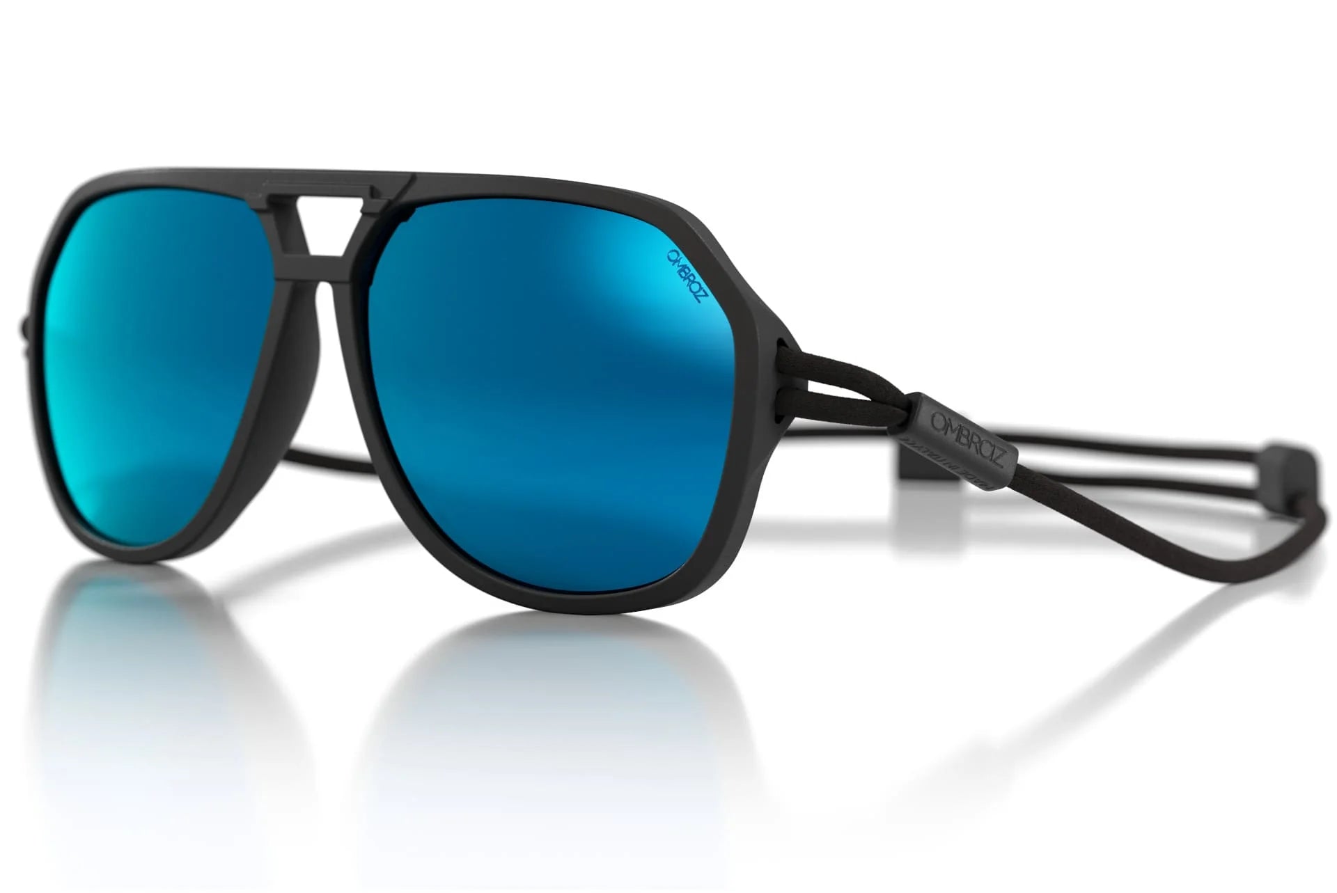 Ombraz Classics / Charcoal / Polarized Grey with Blue Mirror Lens