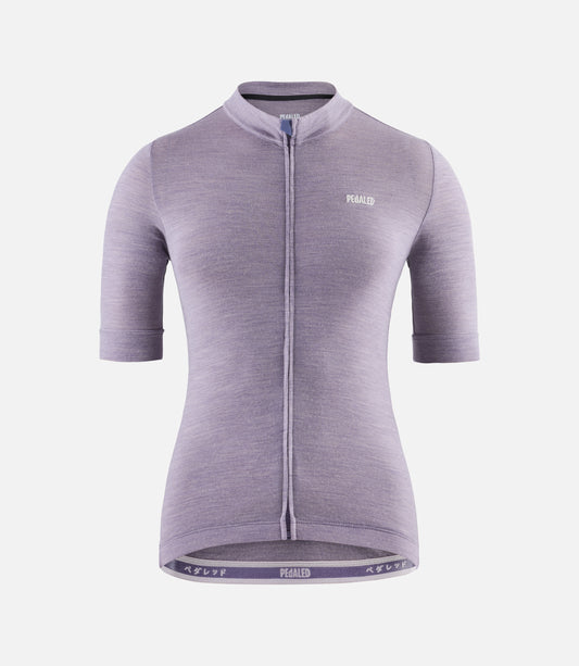 Pedaled Womens Merino Cycling Short Sleeve Jersey - Lilac