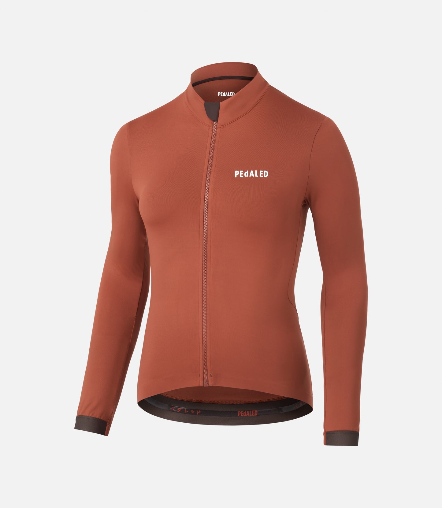 PEdALED WOMEN'S ESSENTIAL LONG SLEEVE JERSEY - BURNT HENNA