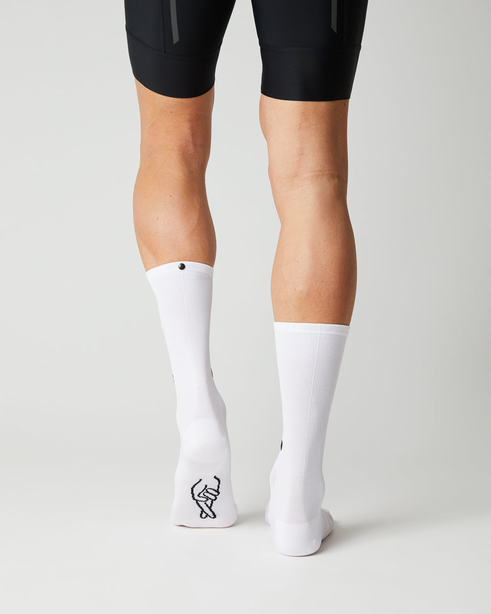 Fingerscrossed Heart Socks (White)